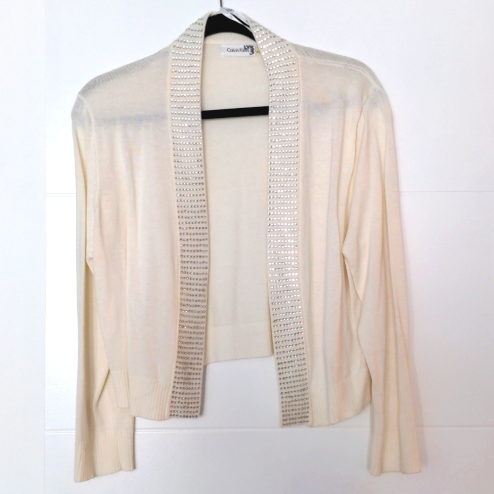 Calvin Klein, cream sweater, size XL